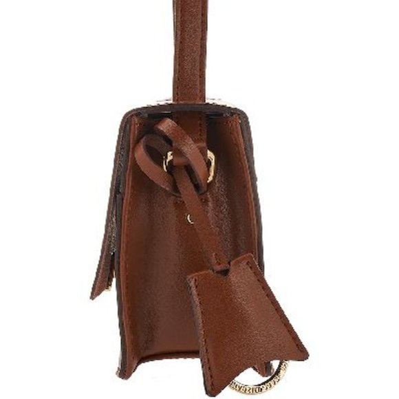 Isaac Mizrahi Live! Whitney Mini Leather -Saddle - Picture 3 of 4